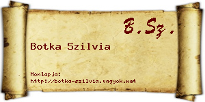 Botka Szilvia névjegykártya