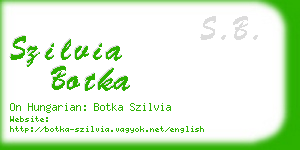 szilvia botka business card